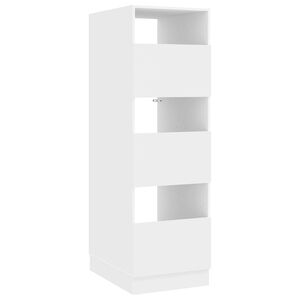 vidaXL Pesukaapp ladustamisega uksega Valge Tehispuit