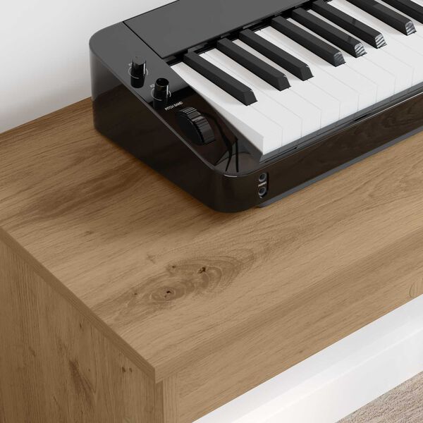 vidaXL Klaviatuuristatiiv K&auml;sit&ouml;&ouml;puu 130 x 32 x 64 cm Tehispuit