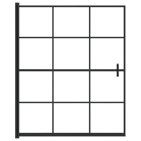vidaXL du&scaron;inurga uks, ESG-klaas, 116x140 cm, must