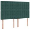 vidaXL Voodi hoiukohaga ja madratsiga Tume rohelise 140 x 190 cm Samet