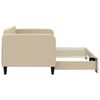 vidaXL diivanvoodi väljatõmmatava osaga, kreemjas, 80x200 cm, kangas