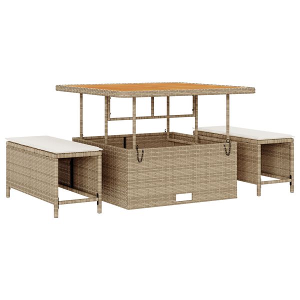 vidaXL Aia Diivanikomplekt padjaga ladustamisega 13 pcs Beez ja koor