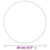 vidaXL seinapeegel, 50 cm, &uuml;mmargune, klaasist