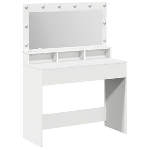 vidaXL Riietumislaud peeglituledega Valge 100 x 41 x 135 cm Tehispuit