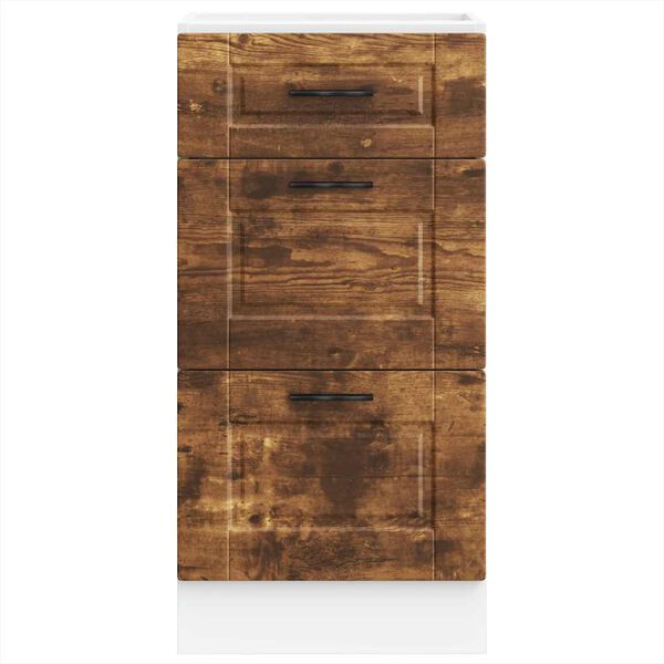 vidaXL k&ouml;&ouml;gi aluskapp Porto, suitsutatud tamm, tehispuit