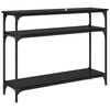 vidaXL Konsoollaud riiuliga Must tamm 100 x 29 x 75 cm Tehispuit