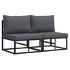 vidaXL V&auml;lik M&ouml;&ouml;bel 2 T&uuml;kk Must ja Anthracite 70 x 71,5 x 71 cm Metall