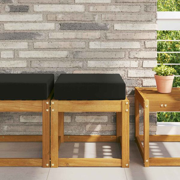 vidaXL Aia istepadjake Must 40 x 40 x 8 cm 100% Pol&uuml;ester