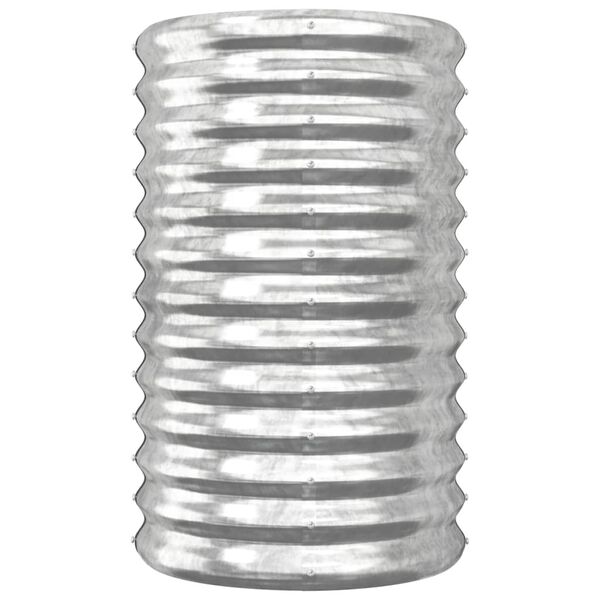 vidaXL aia taimekast, galvaniseeritud teras, 40 x 40 x 68 cm, hõbedane