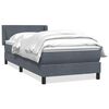 vidaXL Box Vedruvoodi madratsiga Tumehall 100x220 cm samet