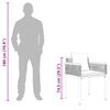 vidaXL V&auml;lis m&ouml;&ouml;bli komplekt 3 pcs Hall ja tumesinine PE rattan