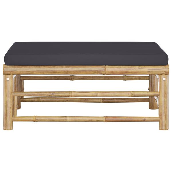 vidaXL aia jalapink tumehallide patjadega, bambus