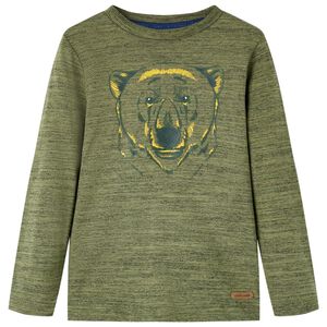 Pikkade varrukatega lastes&auml;rk, khaki, 104