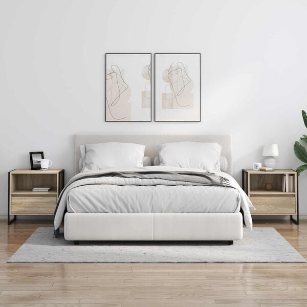 vidaXL &Ouml;&ouml;kapp sahtliga Sonoma 50 x 39,5 x 50 cm Tehispuit