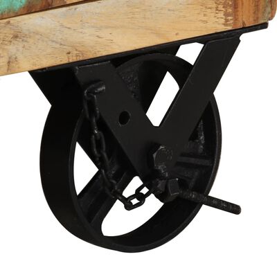 vidaXL öökapp ratastega, 40x30x57 cm, taaskasutatud täispuit