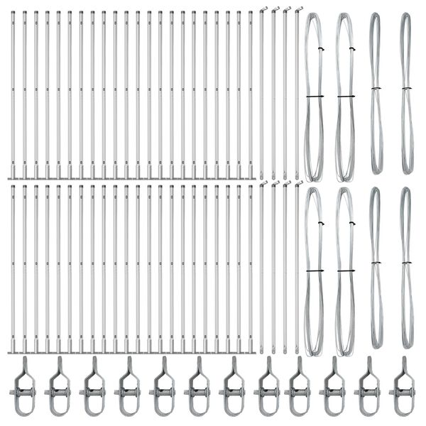 vidaXL Aiapost Muu 52 pcs Hall 3,2 x 3,2 x 83,5 cm Teras