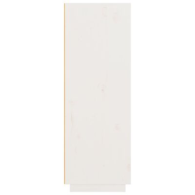vidaXL kõrge kapp, valge, 89 x 40 x 116,5 cm, männipuit