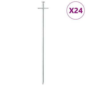 vidaXL telgivaiad 24 tk, 29,5 cm &Oslash;6 mm, tsingitud teras