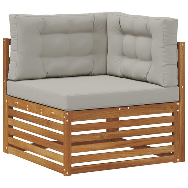 vidaXL V&auml;li diivanikomplekt padjaga 4 pcs Looduslik ja Hele Hall