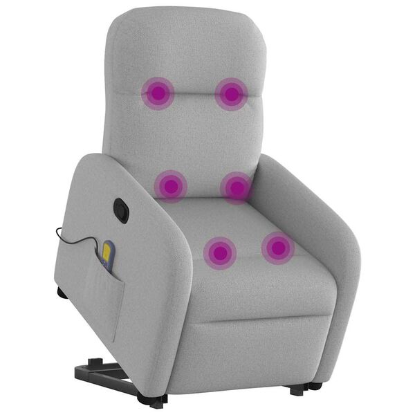 vidaXL p&uuml;sti t&otilde;usmist toetav massaažitool, pilvehall, kangas