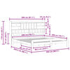 vidaXL riiuliga voodi ilma madratsita, vahapruun, 75x190 cm, männipuit