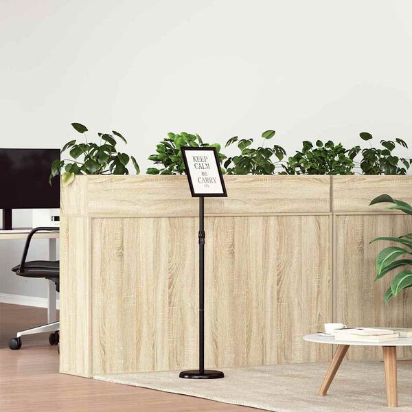 vidaXL Messin&auml;itus Displays Must 25 x 25 x 125 cm Alumiinium