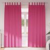 vidaXL Kardinad r&otilde;ngastega 2 pcs Erk Roosa 260 x 140 cm Pol&uuml;ester