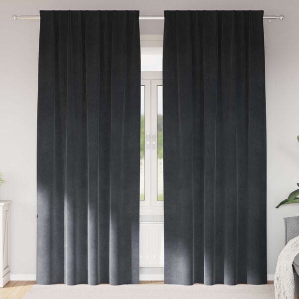 vidaXL Pimendavad kardinad 2 pcs Helehall 140 x 260 cm Samet