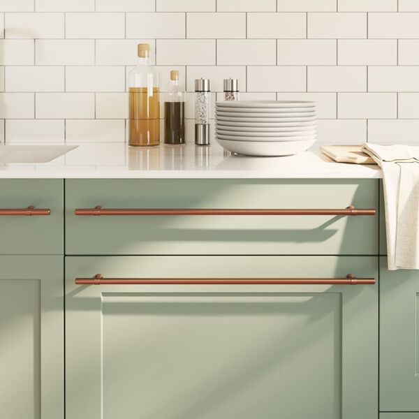 vidaXL kapi k&auml;epidemed 10 tk, pronks, 480 mm, roostevaba teras