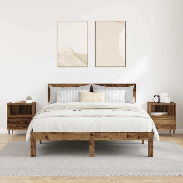 vidaXL Öölambi kapp sahtliga 2 pcs Vana puit 40 x 35 x 50 cm Tehispuit