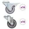 vidaXL poldiaukudega p&ouml;&ouml;ratavad m&ouml;&ouml;blirattad 32 tk, 50 mm