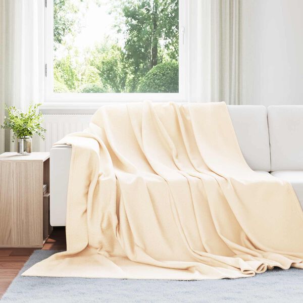 vidaXL Pleedi pleed cream 240 x 220 cm Fliis