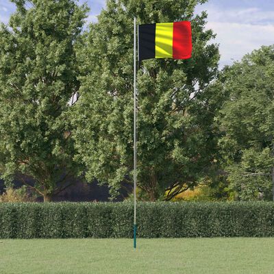 vidaXL Belgia lipp ja lipumast, 6,23 m, alumiinium