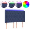 vidaXL LED-voodipeats, sinine, 147x16x118/128 cm, kangas