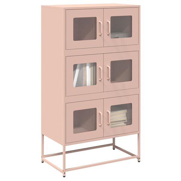 vidaXL Highboard Pink 68x39x123 cm Teras