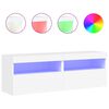 vidaXL teleri seinakapid LED-tuledega 2 tk, valge, 60 x 30 x 40 cm