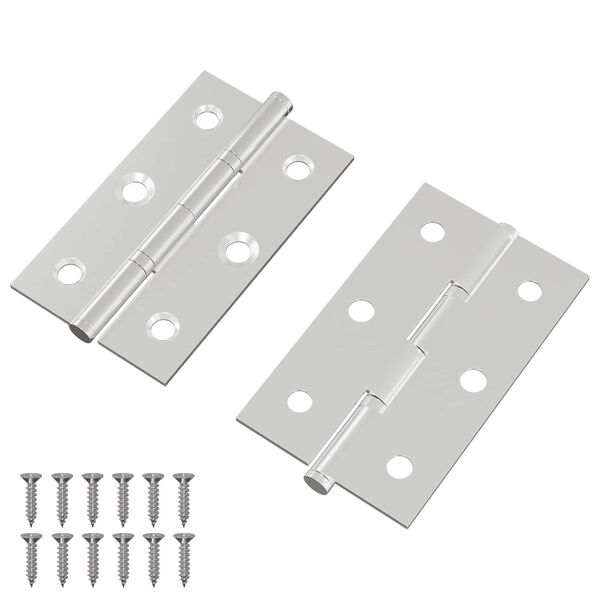 vidaXL Hing &Uuml;ksv&auml;rviline 2 pcs H&otilde;bedane 58 x 35 x 1 mm Teras