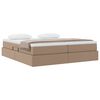 vidaXL Voodi hoiukohaga ja madratsiga Cappuccino 180 x 200 cm