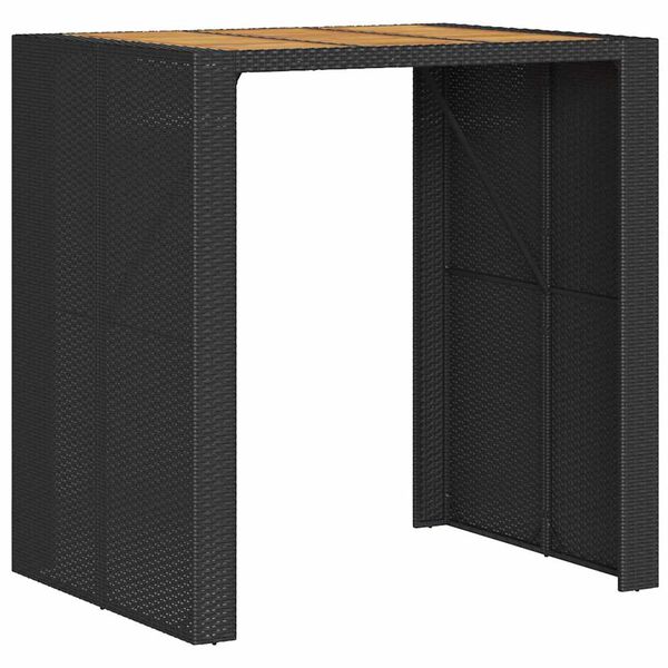 vidaXL 3-osaline aiatangide komplekt patjadega Black Poly Rattan