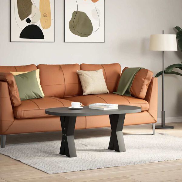 vidaXL kohvilaua jalad, X-kujulised, 2 tk, mustad, 28 x (42&ndash;43) cm, teras