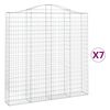 vidaXL kaarekujulised gabioonkorvid 7 tk, 200x30x200/220 cm, raud