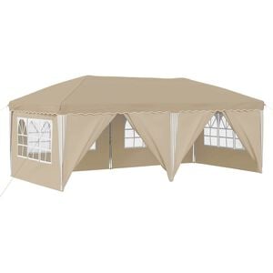 vidaXL &Uuml;hepuuline peotelk 575 x 288 x 245 cm Kreemjas