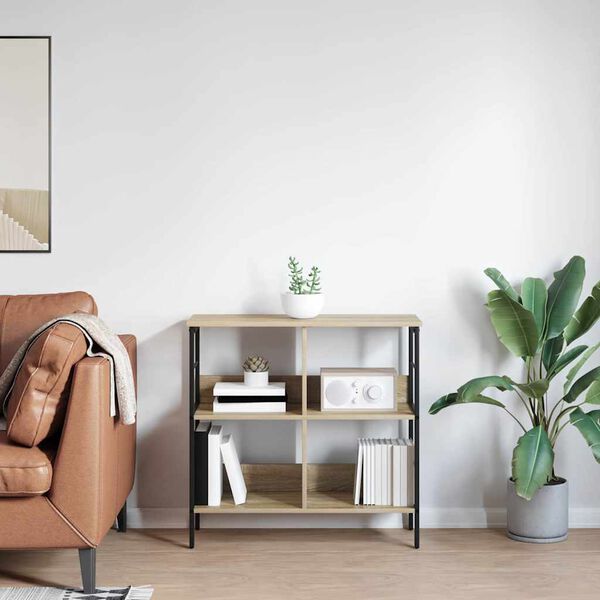 vidaXL Raamatukapp Sonoma tamm 82 x 32 x 79 cm Tehispuit