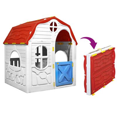vidaXL laste kokkupandav mängumaja töötava ukse ja akendega