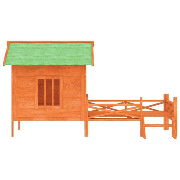 vidaXL koerakuut, pruun, 159 x 120 x 88,5 cm, männipuit