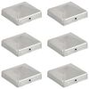 vidaXL p&uuml;ramiidikujuline aiapostiots, 6 tk, tsingitud metall, 81x81 mm