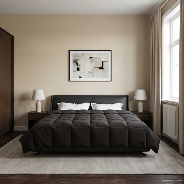 vidaXL Suvised teki Rapistatud Antratsiit 220 x 260 cm Mikrokiud