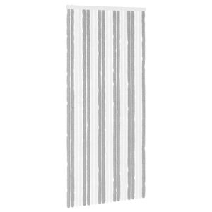vidaXL S&auml;&auml;sev&otilde;rk Chenille Hall ja Valge 90 x 200 cm 100% PP