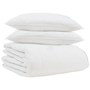 vidaXL Talve tek padjaga 3 pcs Valge Down Feather