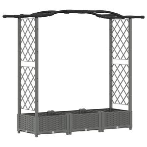 vidaXL T&otilde;stetud Padi Kase ja Katusega Helehall 169 x 40 x 123 cm PP